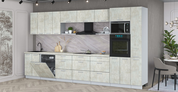 Кухонный гарнитур Интерлиния Мила Лайт 3.9-ПМ1 