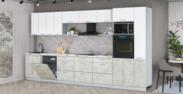 Кухонный гарнитур Интерлиния Мила Лайт 3.9-ПМ1 