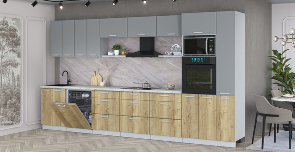 Кухонный гарнитур Интерлиния Мила Лайт 3.9-ПМ1 