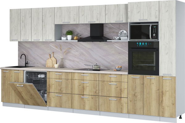 Кухонный гарнитур Интерлиния Мила Лайт 3.9-ПМ1  - фото