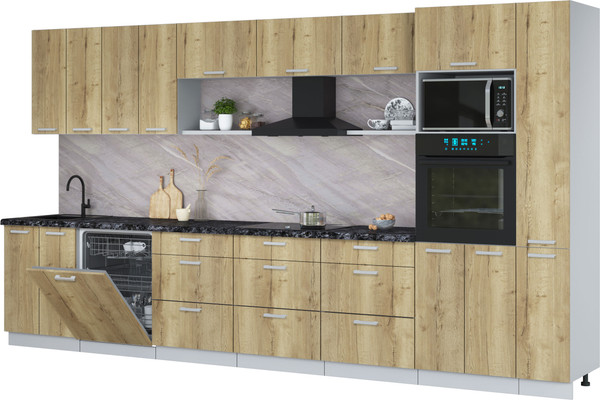 Кухонный гарнитур Интерлиния Мила Лайт 3.9-ПМ1  - фото