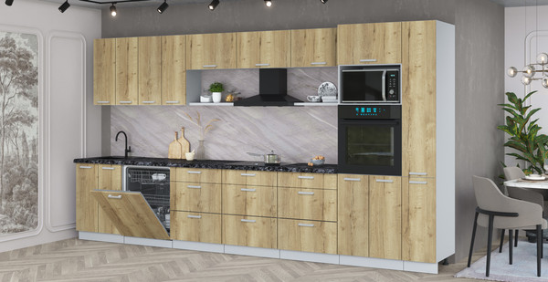 Кухонный гарнитур Интерлиния Мила Лайт 3.9-ПМ1 