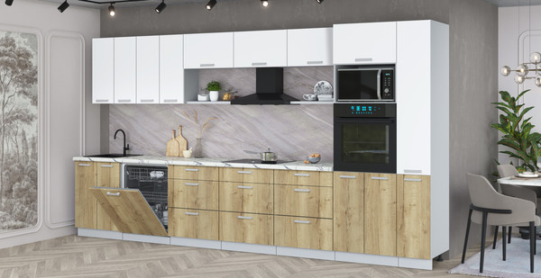 Кухонный гарнитур Интерлиния Мила Лайт 3.9-ПМ1 