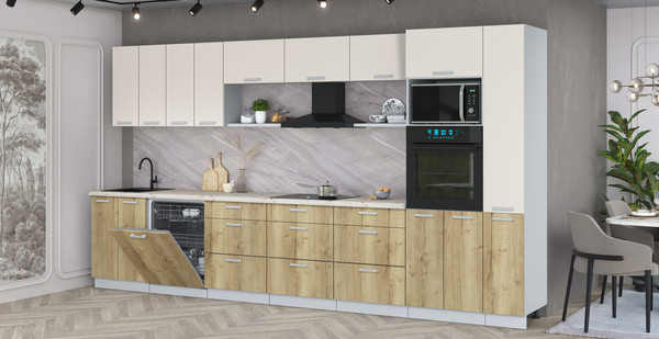 Кухонный гарнитур Интерлиния Мила Лайт 3.9-ПМ1 