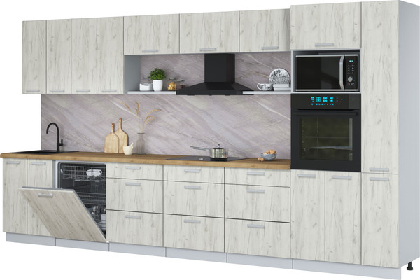 Кухонный гарнитур Интерлиния Мила Лайт 3.9-ПМ1  - фото