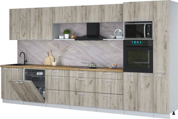 Кухонный гарнитур Интерлиния Мила Лайт 3.9-ПМ1  - фото