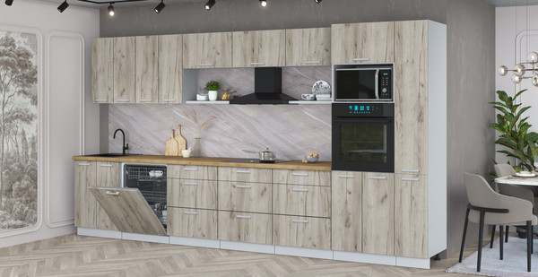 Кухонный гарнитур Интерлиния Мила Лайт 3.9-ПМ1 