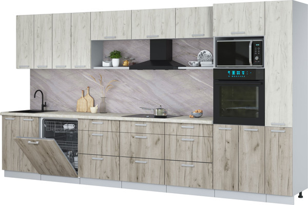 Кухонный гарнитур Интерлиния Мила Лайт 3.9-ПМ1  - фото