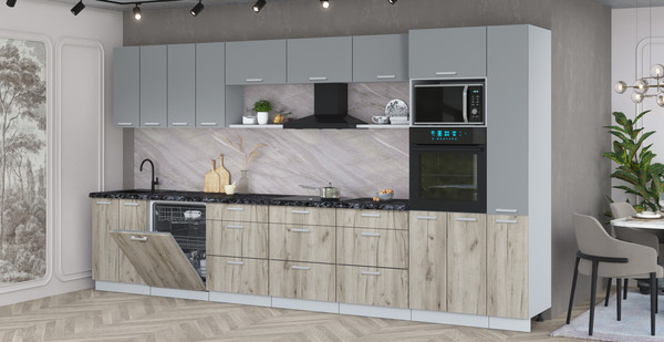 Кухонный гарнитур Интерлиния Мила Лайт 3.9-ПМ1 