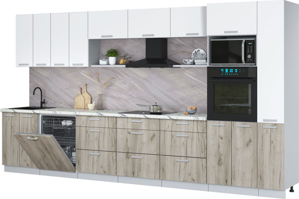 Кухонный гарнитур Интерлиния Мила Лайт 3.9-ПМ1  - фото