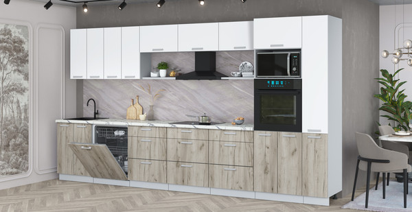 Кухонный гарнитур Интерлиния Мила Лайт 3.9-ПМ1 