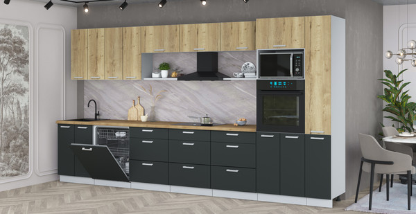 Кухонный гарнитур Интерлиния Мила Лайт 3.9-ПМ1 