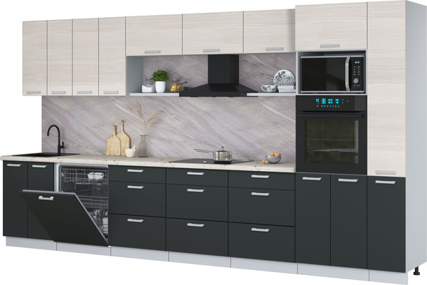 Кухонный гарнитур Интерлиния Мила Лайт 3.9-ПМ1  - фото