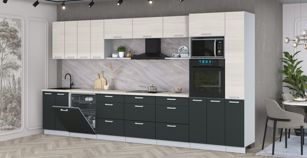 Кухонный гарнитур Интерлиния Мила Лайт 3.9-ПМ1 