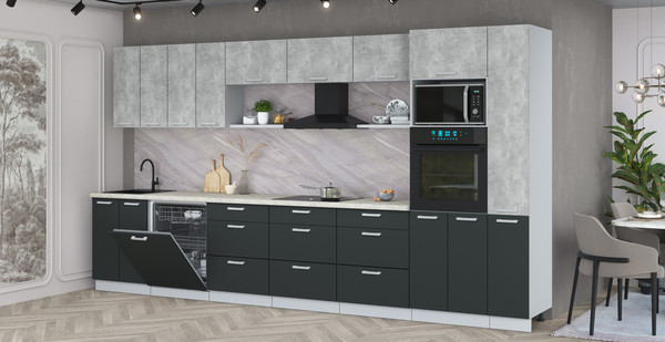 Кухонный гарнитур Интерлиния Мила Лайт 3.9-ПМ1 