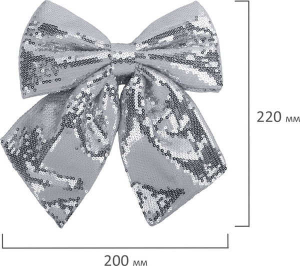 Елочная игрушка Золотая сказка Бант с пайетками / 592481