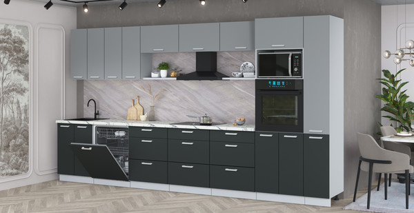 Кухонный гарнитур Интерлиния Мила Лайт 3.9-ПМ1 