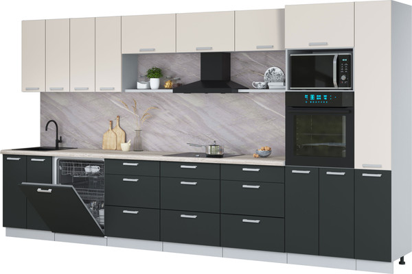 Кухонный гарнитур Интерлиния Мила Лайт 3.9-ПМ1  - фото