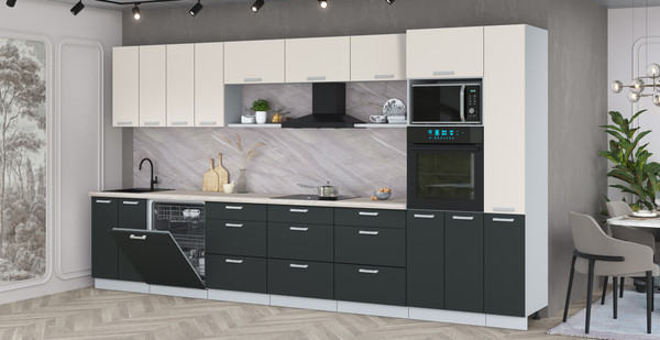 Кухонный гарнитур Интерлиния Мила Лайт 3.9-ПМ1 