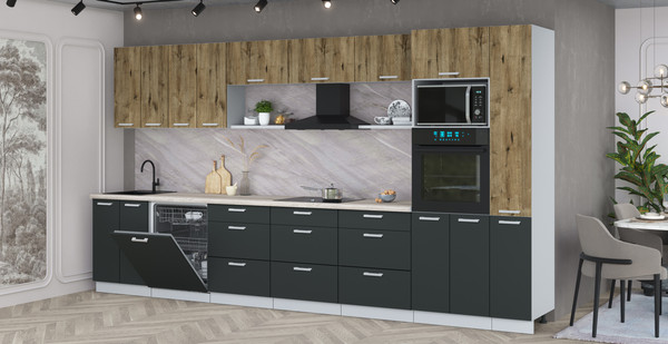 Кухонный гарнитур Интерлиния Мила Лайт 3.9-ПМ1 