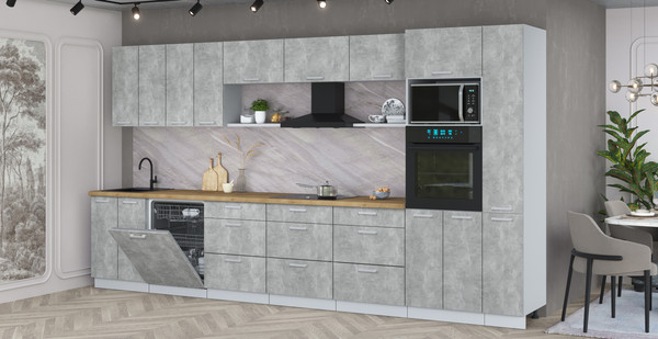 Кухонный гарнитур Интерлиния Мила Лайт 3.9-ПМ1 