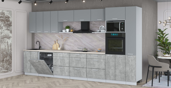 Кухонный гарнитур Интерлиния Мила Лайт 3.9-ПМ1 