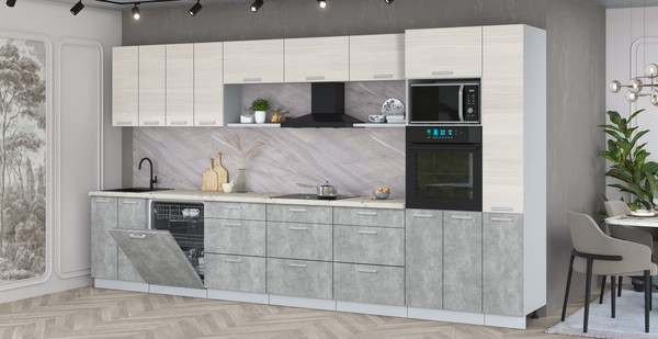 Кухонный гарнитур Интерлиния Мила Лайт 3.9-ПМ1 