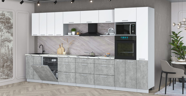 Кухонный гарнитур Интерлиния Мила Лайт 3.9-ПМ1 