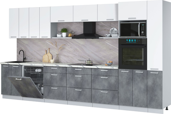 Кухонный гарнитур Интерлиния Мила Лайт 3.9-ПМ1  - фото