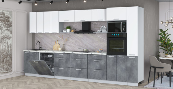 Кухонный гарнитур Интерлиния Мила Лайт 3.9-ПМ1 