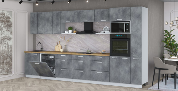 Кухонный гарнитур Интерлиния Мила Лайт 3.9-ПМ1 