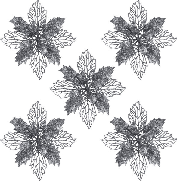 Набор елочных игрушек Золотая сказка Цветок с клипсой / 592604 - фото