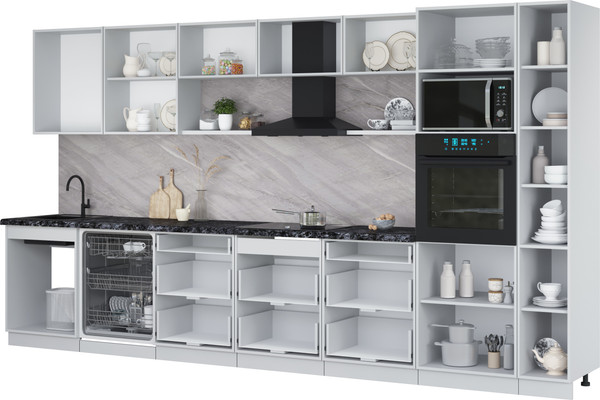 Кухонный гарнитур Интерлиния Мила Лайт 3.9-ПМ1 