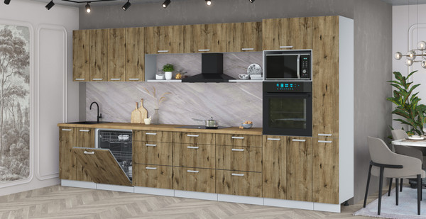 Кухонный гарнитур Интерлиния Мила Лайт 3.9-ПМ1 