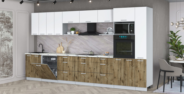 Кухонный гарнитур Интерлиния Мила Лайт 3.9-ПМ1 