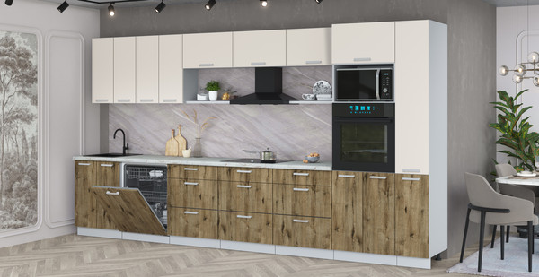 Кухонный гарнитур Интерлиния Мила Лайт 3.9-ПМ1 