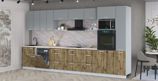 Кухонный гарнитур Интерлиния Мила Лайт 3.9-ПМ1 