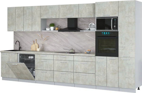 Кухонный гарнитур Интерлиния Мила Лайт 4.0-ПМ1  - фото