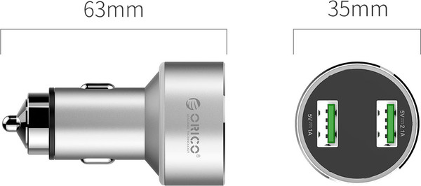 Адаптер питания автомобильный Orico UPC-2U