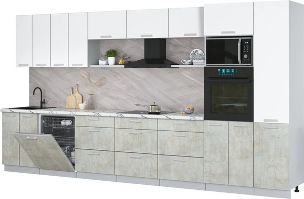 Кухонный гарнитур Интерлиния Мила Лайт 4.0-ПМ1  - фото