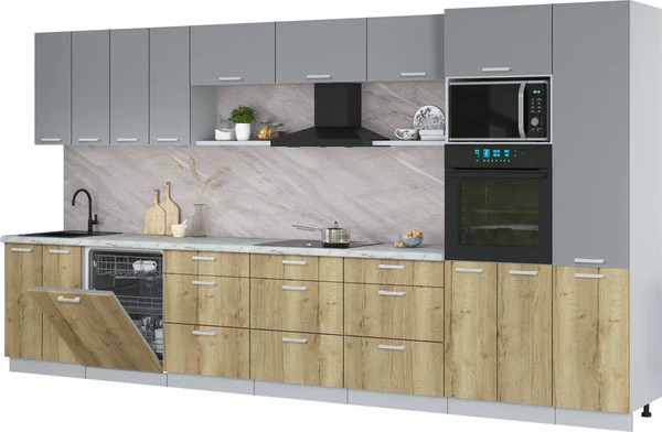 Кухонный гарнитур Интерлиния Мила Лайт 4.0-ПМ1  - фото