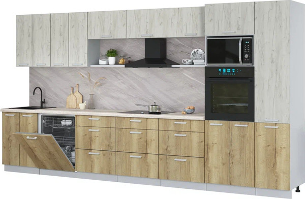 Кухонный гарнитур Интерлиния Мила Лайт 4.0-ПМ1  - фото