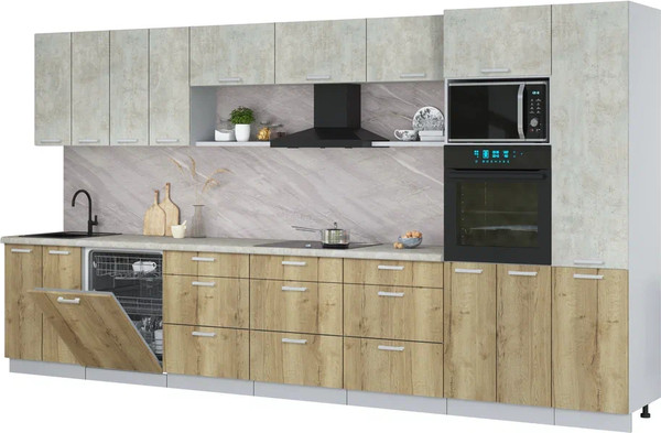 Кухонный гарнитур Интерлиния Мила Лайт 4.0-ПМ1  - фото