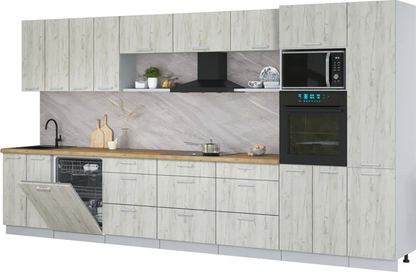 Кухонный гарнитур Интерлиния Мила Лайт 4.0-ПМ1  - фото