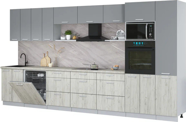 Кухонный гарнитур Интерлиния Мила Лайт 4.0-ПМ1  - фото