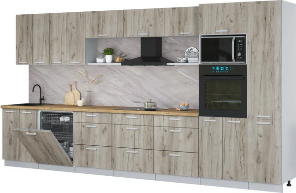 Кухонный гарнитур Интерлиния Мила Лайт 4.0-ПМ1  - фото