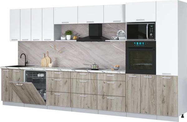 Кухонный гарнитур Интерлиния Мила Лайт 4.0-ПМ1  - фото