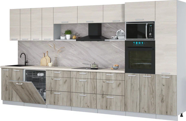 Кухонный гарнитур Интерлиния Мила Лайт 4.0-ПМ1 - фото