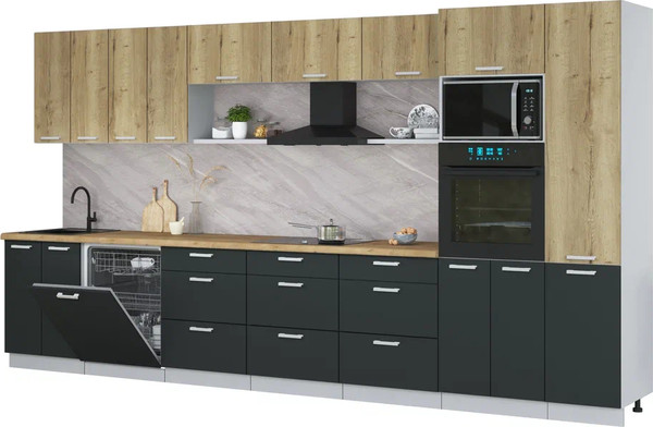 Кухонный гарнитур Интерлиния Мила Лайт 4.0-ПМ1  - фото