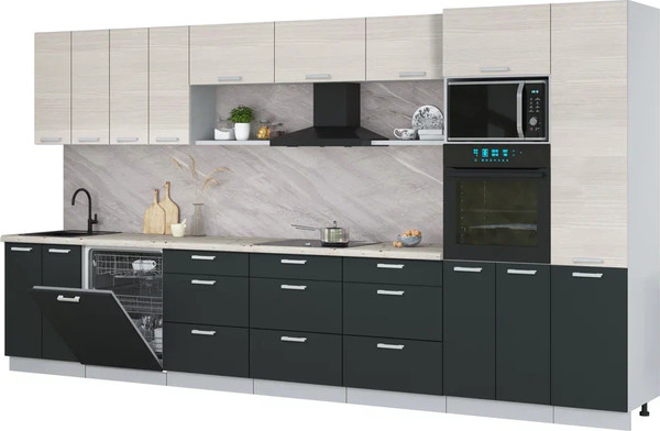 Кухонный гарнитур Интерлиния Мила Лайт 4.0-ПМ1  - фото